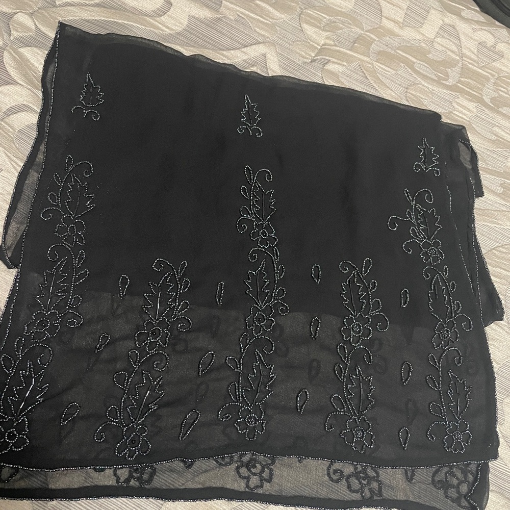Hand beaded scarf